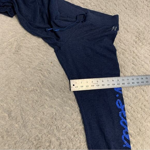 Victoria's Secret Soft Blue Sequins V. Secret Logo Small Drawstring Joggers - Picture 9 of 15